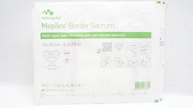 Mölnlycke 282055 Mepilex Border Sacrum Foam Dressing 6.3inch x 7.9inch